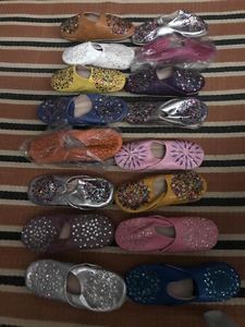 Sandalias de Cuero Genuino Bordadas para Mujer, con Punta en Pico, Ligeras, Transpirables, para Todas las Temporadas, Suaves, para Interiores - Product Image 2
