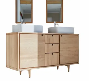 Vendita calda moderna di lusso solido in legno di Teak mobili mobili di alta qualità cucina bagno vanità con cassetto per vivere a casa