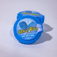 Chewing-gum en rouleau à saveur de fruits, étiquette privée personnalisée en usine, chewing-gum rond à bulles