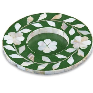 Dessous de verre faits à la main Gani Craft Impex Style unique incrustation de nacre Design floral PC tapis de table PC pour usage domestique tasses à boire - Product Image 1