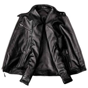 Veste en cuir véritable pour homme de qualité supérieure, veste de moto décontractée, veste de motard, fabrication en gros OEM, haute qualité - Product Image 3