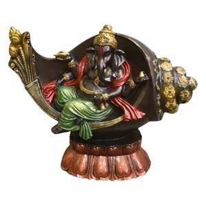 Estatua de Resina de Ganesh Ji, Modelo Hecho a Mano, Pintado a Mano, Decoración Religiosa Tradicional, Pooja, Boda, Hogar, India - Product Image 1