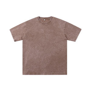 Camiseta de Algodón Grueso para Hombre con Logotipo Personalizado, 230 Gramos, Alta Calidad, Talla Europea, Talla Grande, Cuello Redondo, Ajuste Holgado, Diseño Liso - Product Image 5