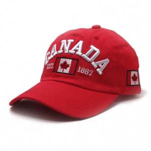 Gorras de Béisbol Bordadas en 3D con la Bandera de Canadá, Personalizadas, de 6 Paneles, de Poliéster/Algodón, de Calidad, al por Mayor para Fabricantes, Deportivas y Formales - Product Image 3