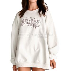 2026 Women's Winter Sweatshirt Polyester/Cotton Custom Embroidered Logo Pullover Crew Neck Eco-Friendly Breathable - Product Image 4