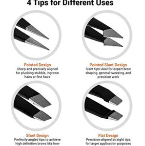 Custom Stainless Steel Eyebrow & <b>Eyelash</b> Tweezers Kit Tip <b>Brush</b> Eyebrow Scissors Set - Product Image 2