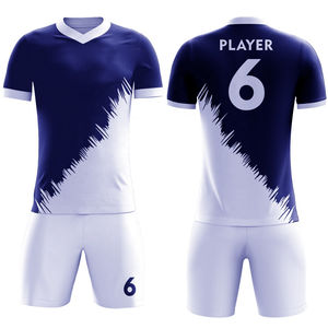 Tenues de football personnalisées en gros avec nom d'équipe, 100 % polyester, respirantes, séchage rapide, ensembles d'automne, qualité professionnelle OEM - Product Image 4