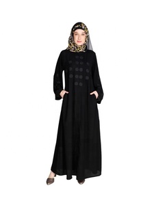 Classique Boutonné Dubaï Abaya Style Ouvert Moderne Causal Turquie Style Abaya avant Ouvert Abaya Musulman Modeste Robe Vente Chaude - Product Image 5