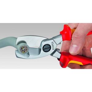 Cisailles à câbles Knipex testées VDE, ciseaux chromés avec poignées isolées multi-composants - Product Image 3