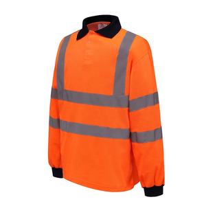 Safety Vest Reflective High Visibility Long Sleeve Polo <b>Shirt</b> Custom Logo <b>Men</b> <b>Work</b> Wear T-<b>Shirt</b> - Product Image 3