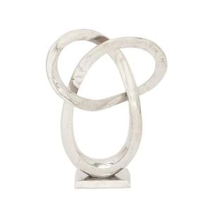 Aluminum Silver Art Deco Figure Sculpture-Customizable Metal Base <b>Home</b> <b>Decor</b> for Wedding & Office Styling - Product Image 1