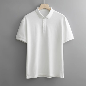 Polos de gran tamaño, diseño personalizado con tela de punto de patrón sólido bordado antiarrugas - Product Image 3