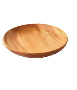 Low Price Wooden High Quality Wooden Plate Dish Round Customized Eco-friendly with natural quality