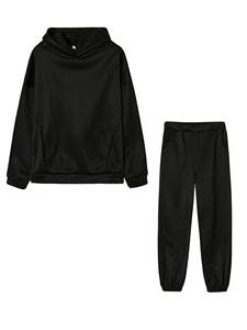 Chándales deportivos unisex de algodón con cuello redondo de 2 piezas, producto de invierno personalizado para hombres y mujeres, respetuosos con el medio ambiente - Product Image 4