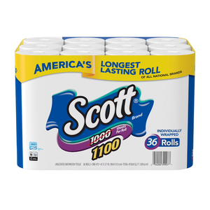 Scott 1100 1-Ply Toilet Paper 1100 <b>Sheets</b>/Roll, 36 Rolls - Product Image 4