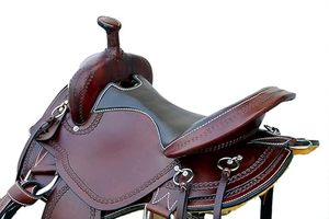 Silla de Montar Western para Caballo, Cuero Genuino de Vaca, Resistente, para Barril, 100% Calidad Premium, Tamaño del Asiento Disponible de 10 a 16 Pulgadas - Product Image 3