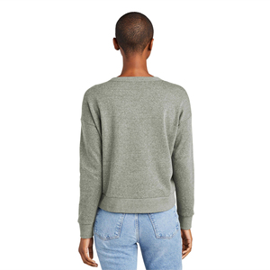 Sudadera Gris con Cuello en V para Mujer, Informal, Ligera, de Manga Larga, de Felpa Suave, Ajuste Holgado, Cómoda y Acogedora para Uso Diario - Product Image 3