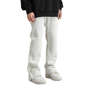 Pantalon de survêtement baggy unisexe personnalisé en usine 100% coton Jogger fermeture à la taille élastique Style décontracté grande taille survêtement ample pour hommes - Product Image 1