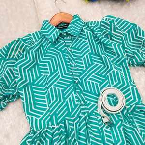 Vestido largo elegante Premium para mujer Moda de lujo de alta calidad con cinturón y detalles de volantes - Product Image 6