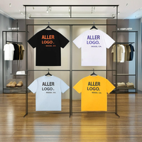 T-shirt graphique streetwear oversize 100 % coton unisexe imprimé au laser avec logo personnalisé OEM, décontracté, tricoté, respirant, tendance USA