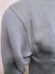 Sweat à capuche en polaire polyester 350 GSM gris argenté, coupe classique, logo en strass, cordon de serrage personnalisé, décontracté pour l'hiver - Product Image 4