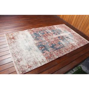 Alfombra de 3.6x6.1 pies, Alfombra Turca Vintage, Alfombra a Cuadros Azul - Product Image 2