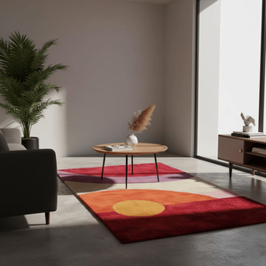 Tapis de sol en laine indien vintage authentique, tissé à la main, bohème, décoration d'intérieur, doux, touffeté, noué à la main, tapis de chambre - Product Image 2