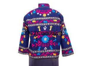 Manteau d'hiver à broderies florales pour hommes et femmes, veste en tissu de coton canard fait main, style hippie à points ouverts, tricoté pour l'automne - Product Image 5