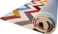 Wohndekor Luxuriöser Teppich im Skandinavischen Stil aus Wolle für Wohnzimmer, Maßgefertigt, Großflächig, Vollbraun mit Abstraktem Muster, Rutschfest, Getuftet