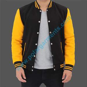 Veste universitaire unie personnalisable OEM en gros, très vendue Veste de baseball unisexe en laine de qualité supérieure pour les équipes, les écoles et les marques - Product Image 2