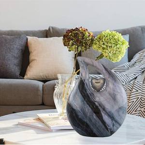 Urne funéraire en forme de larme pour cendres humaines, adulte, en métal solide, aluminium gris, marbre noir, pour funérailles, enterrement, exposition à domicile, cercueil commémoratif - Product Image 2