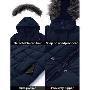 Chaqueta Acolchada Moderna y a la Moda para Mujer, con Cierre de Cremallera, Cuello Alto, Tejido Transpirable, Resistente al Viento, para Invierno - Product Image 4