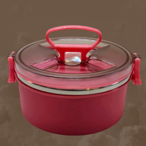 Vente en gros VKL Boîte à lunch ronde hermétique portable en plastique et acier résistant à la chaleur pour le stockage des aliments - Product Image 1