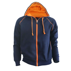 Vente en gros 400gsm sweats à capuche en molleton surdimensionné zippé logo personnalisé anti-rétrécissement imperméable Streetwear polyester/coton mélangé - Product Image 2