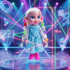 2 Muñecas de Moda de 38 cm con Luz RGB y Música, Juguetes de Plástico a Pilas para Niños - Product Image 3