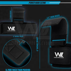 Gancho de levantamiento de pesas Antideslizante Levantamiento de pesas de servicio pesado Entrenamiento Gimnasio Correas Ganchos de levantamiento de pesas - Product Image 6