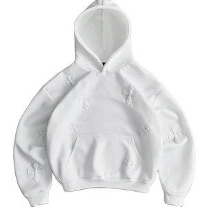 Sweat à capuche personnalisé brodé pour homme, coupe oversize, écologique, en molleton doux, pour usage quotidien, mode hiver - Product Image 3