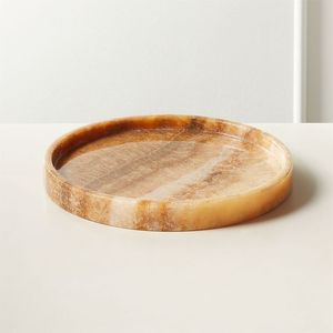 Precio al por mayor, bandeja ovalada de resina de mármol negro, bandeja de servicio moderna minimalista, organizador de decoración del hogar para oficina - Product Image 6