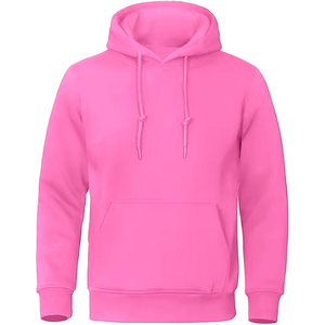 Sudadera con capucha de cuello alto para hombre urbano, sudadera de lana gruesa, ropa de calle informal, estilo de invierno, liso, teñido, moda urbana sólida - Product Image 1