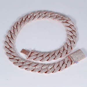 Joyería más vendida deslumbrante Diamante de moissanita con cadena de claridad VVS con diseño único elaborado en plata de ley 925 - Product Image 6