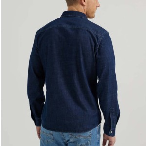 Chemise boutonnée à manches longues en satin tricoté respirant pour hommes, personnalisable en coton, OEM, pour garçons - Product Image 6