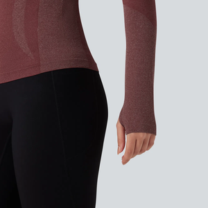 Haut de sport pour femme en polyester 100% respirant, coupe-vent, antibactérien, écologique, séchage rapide, personnalisé, pour l'hiver - Product Image 5