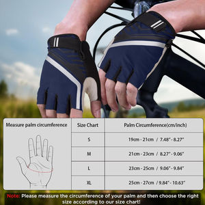 ถุงมือปั่นจักรยานดีไซน์ใหม่ ซับแรงกระแทกด้วยเมมโมรี่เจล ถุงมือปั่นจักรยานแบบไร้นิ้ว ระบายอากาศได้ดี รับสกรีนโลโก้ - Product Image 6