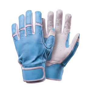 Elite Sky Blue Professional Baseball Batting Gloves | High-Grip Genuine Cowhide Leather for Power Hitting & Superior Comfort - Product Image 1