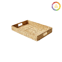 Panier et plateau durables en jacinthe d'eau pour le stockage à la maison et la décoration d'hôtel avec une offre attrayante à bas prix