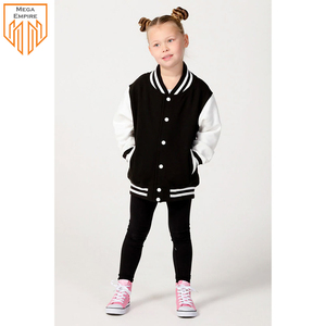 Nueva llegada MEGA EMPIRE Kids Varsity Jacket Color negro transpirable elegante con cuello alto diseño cómodo personalizado - Product Image 4