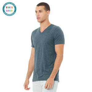Camiseta de algodón pima con cuello en V para hombre transpirable - Product Image 2