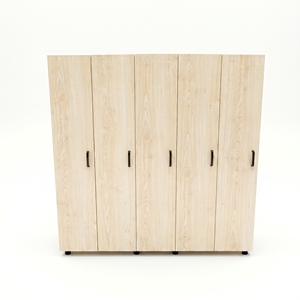 Armoire de classement blanche minimaliste pour bureau à domicile ou usage commercial, en MDF et MFC, avec cinq portes, mobilier de bureau - Product Image 4