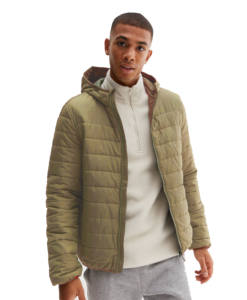 Logo personnalisé OEM Veste d'hiver pour hommes Manteau matelassé en laine polaire à bulles Imperméable pour l'extérieur Vente en gros - Product Image 1