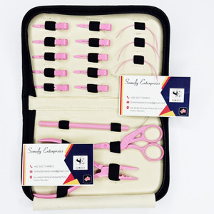 ชุดต่อผมแบบอัจฉริยะชุดเคลือบสีผงสีชมพูโลโก้ได้ตามต้องการ - Product Image 4